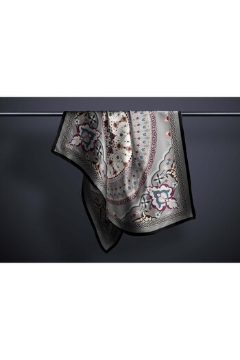 hijabchi Μεγάλο μεταξένιο κασκόλ Sura Rayon - Γκρι - 120 X 120 cm
