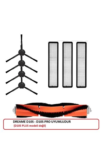 LİN GRUP Dreame D10S και D10S Pro - Συμβατό σετ ανταλλακτικών φίλτρων βούρτσας (όχι D10 Plus)