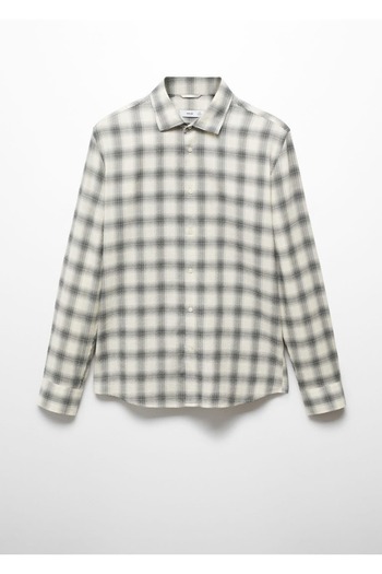 MANGO Man Slim Fit Seersucker Βαμβακερό πουκάμισο
