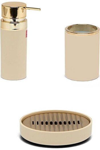 Victorinox Primanova Lenox 3-Piece Bathroom Set Beige Gold