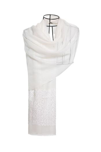 CASHMERE AND SİLK MAWLANA Cashmere Silk Sequined Lace Shawl