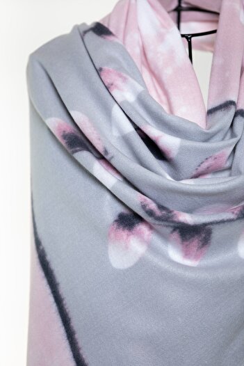CASHMERE AND SİLK MAWLANA Modal Cashmere Printed Shawl