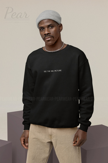 Pear Wear See The Big Picture Printed Men's Oversize Sweatshirt