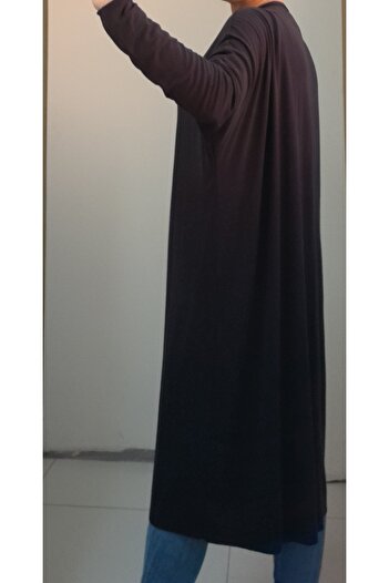 Mertcan Butik Black bat sleeve salaş combed cotton viscose islamic tunic below the knee