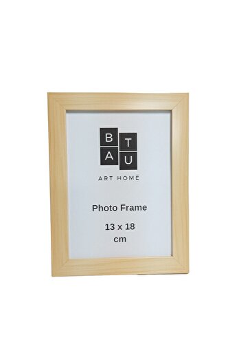 Batu Art Home Fotoğraf Çerçevesi Korumalı Pleksi Camlı Masaüstü Ayaklı Ve Duvara Asılabilir 13x18 Cm Naturel