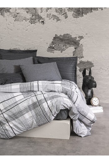 Cotton Box Modern Single Duvet Cover Set Will Anthracite