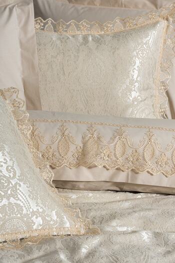 Cotton Box Chi Chi Double Pique Duvet Cover Set Silva Cappuccino