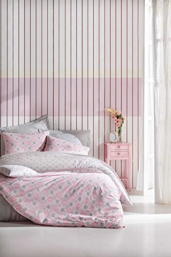 Cotton Box Minimal Ranforce Tek Kişilik Nevresim Takımı - Fine Pembe