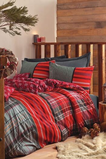 Cotton Box Santa - Gray Masculine Single Duvet Cover Set