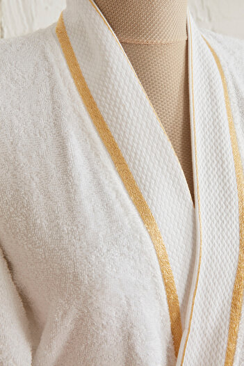 Karaca Home Glory Lurex 9 Parça Aile Banyo Seti Gold-Bej