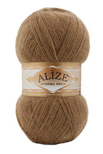 Alize Angora Goal Knitting Yarn 466 Σκούρο Μπεζ 100 Γρ. Μονό