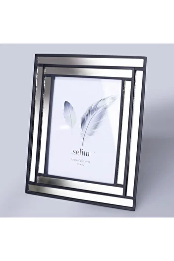 Selim 15x20 Lara Mirrored Frame Black