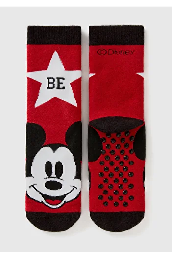 United Colors of Benetton Red Mickey Patterned Boy Socks