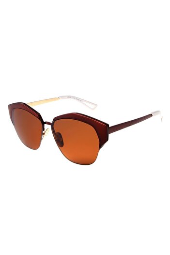 Angel Eyes Geometric Frame Brown Mirrored Women's Snowboard/Ski Glasses with UV400 Protection