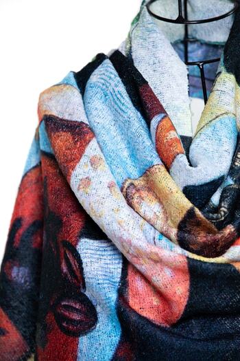 CASHMERE AND SİLK MAWLANA Modal Cashmere Printed Shawl