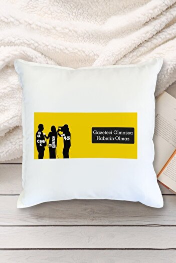 Yaprak Hediyelik Newspapers and Press Feast Designed Pillow