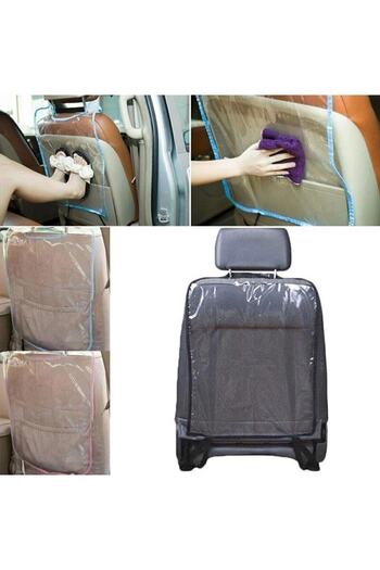 Şener collection 2 Pieces Inside the Car Seat Back Protective Case Seat Cover Transparent - Child Seat Footprint Protector