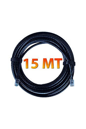 Gold Step Dış / Iç Mekan 23 Awg Çift Dış Izolasyonlu Ethernet Cat 6 Kablosu 15 Metre