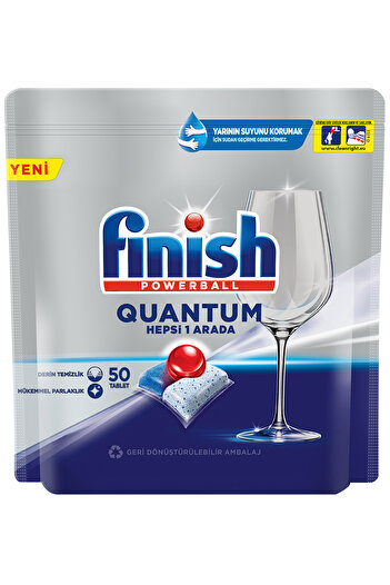 Finish Quantum Hepsi Bir Arada Bulaşık Makinesi Deterjanı Kapsül Tablet 50 Adet
