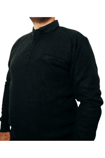 Ünal Giyim LARGE SIZE BATTAL POLO COLLAR POCKET SELANIC Pullover