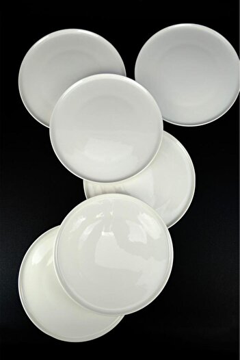 Digithome Elif Porcelain 6-Piece Serving and Presentation Plate Set 27 Cm Cream - TL4052334 C320.003