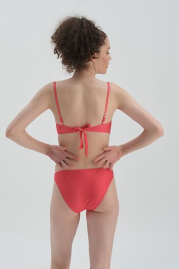 Dagi Red Strapless Covered Bikini Top