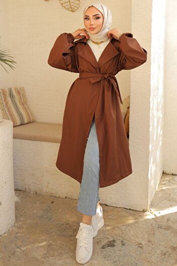 benguen 61533 Belted Trench Coat Brown