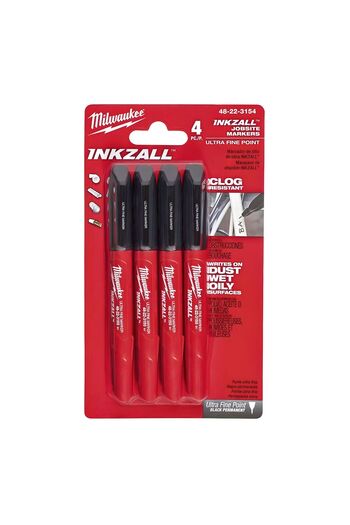 Milwaukee Inkzall 4-Piece Fine Tip Marker Set - 48223154