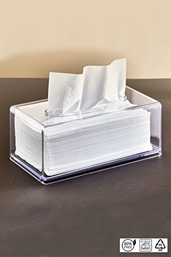 LİRAZON 2 Transparent Napkin Organizers Acrylic Shockproof 1stQuality Napkin Holder