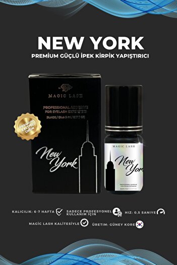 Magic Lash Premium Hızlı Güçlü Ipek Kirpik Yapıştırıcı New York Siyah 05sn