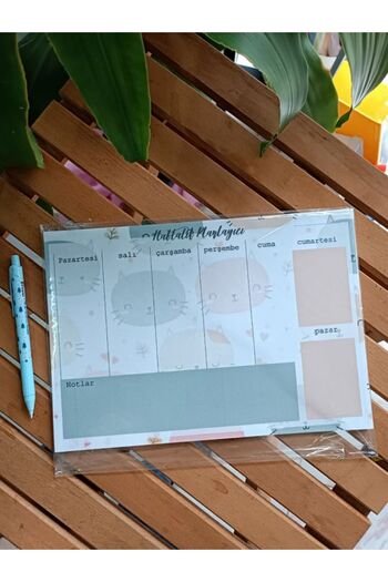 EyER Shoping Desktop Planner a4 Size Notepad Memopad Checklist Notepad Memo Pad Gray