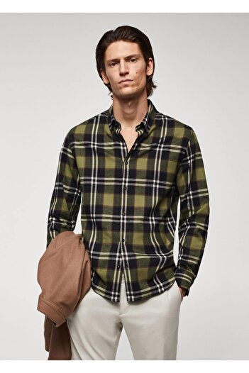 MANGO Man Checked regular fit lumberjack shirt
