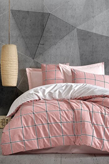 Cotton Box Minimal Tek Kişilik Nevresim Takımı Ronny Pembe
