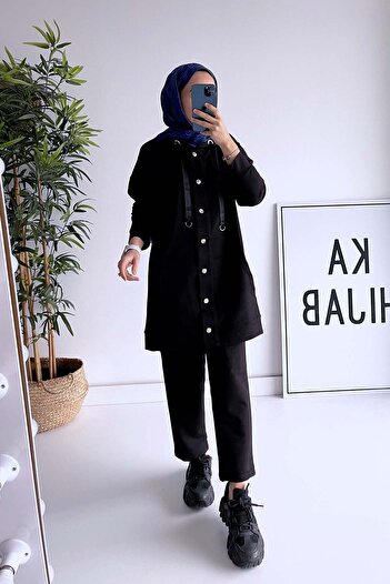 Ka Hijab Bonny Hijab Suit - Black