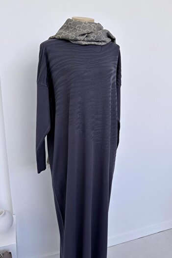 Ka Hijab Φόρεμα Zebra Mercerized - Καπνιστό