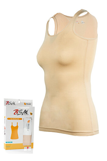 BSM Women's Modal Skin Thick Strap Long Tank Top 45603
