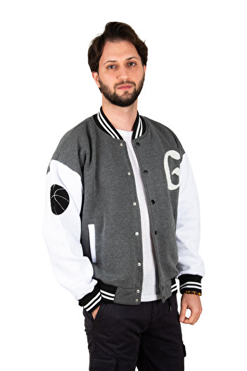 DeepSEA Чоловіча спортивна куртка антрацитового кольору з шипами College Coat 2304761