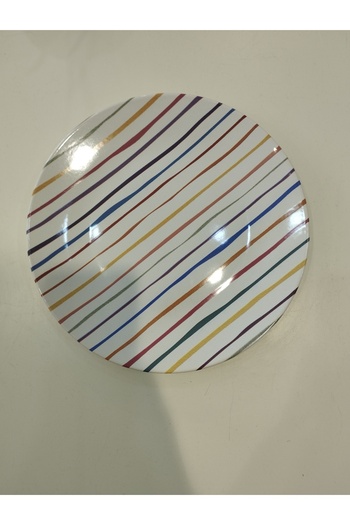 Keramika serving plate 26 cm 6 pieces striped pateh