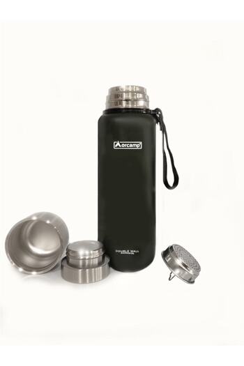 Orcamp Stainless Steel Water Bottle with Cup and Strainer Thermos 304 0.5l