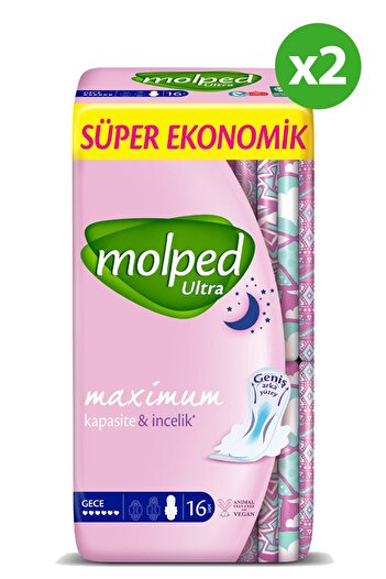Molped Ultra Super Economic Night Hygienic Pad 32 Pack