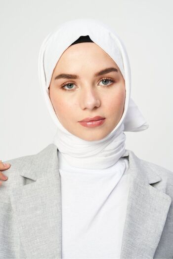 Modakaşmir Kraş Cotton Shawl White
