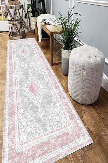eco concept Pink Floor Mat and Core Carpet - Non-Slip Base, Washable Long Carpet