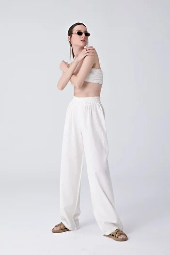 SHEISMONO Maia Linen Trousers Ecru