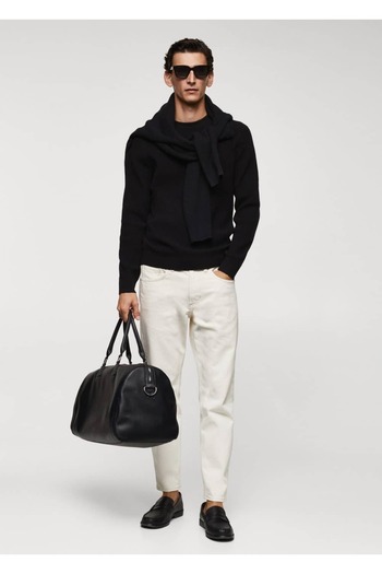 MANGO Man Rubber Knit Sweater