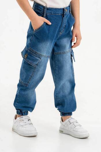 Gold Class Kidswear Blugi Jogger Cargo Pocket pentru baieti