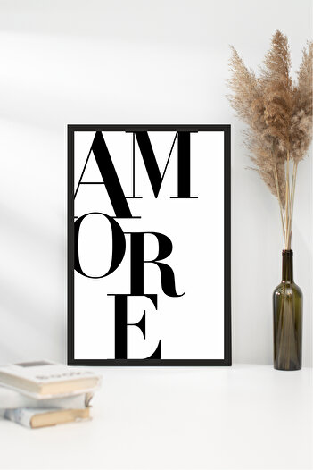 Cadran Home Yazılı Ahşap Mdf Çerçeve Görünümlü Mdf Tablo