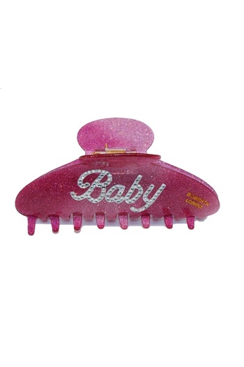 Roberta Lorenz Women's Baby Jewelled Silvery Pink Stretchy Hair Clip, Quality 10 Cm Bone Peg Clip