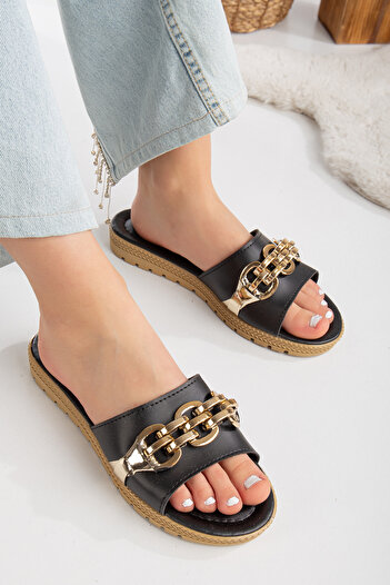 Slipcat Women's Chain Slippers Thick Sole Outdoor Street and Beach Slippers