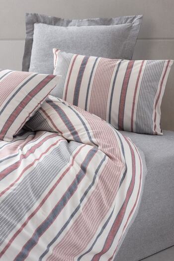 Cotton Box Natureforce Yarn-Dyed Single Duvet Cover Set Duo Gray