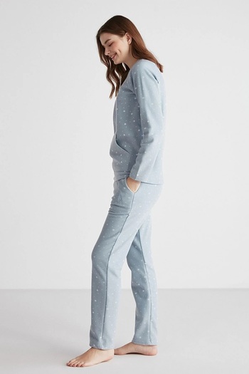 U.S. Polo Assn. US POLO GULER DE CICLISTOR SET DE PIJAMA PENTRU FEMEI POLAR Mâneci lungi 16959